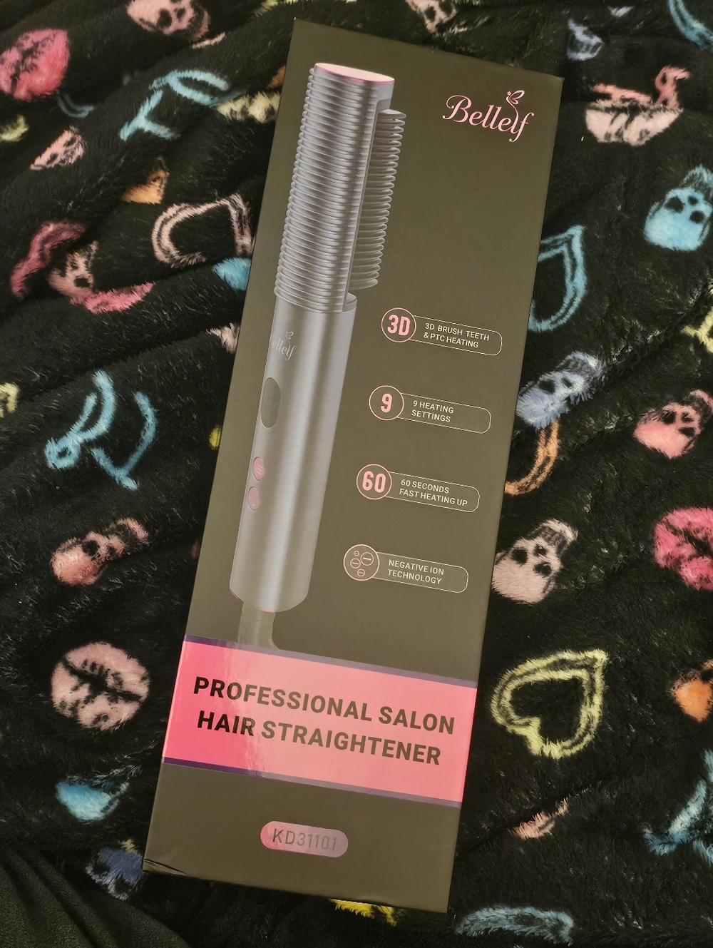 Elle Pink Professional Hair Straightening Brush